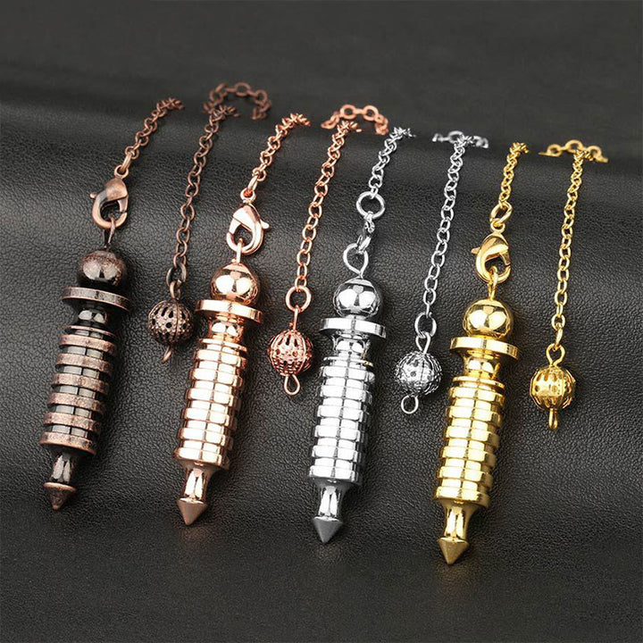 Pendule de guérison radiesthésique en métal Olivenorma Double ISIS