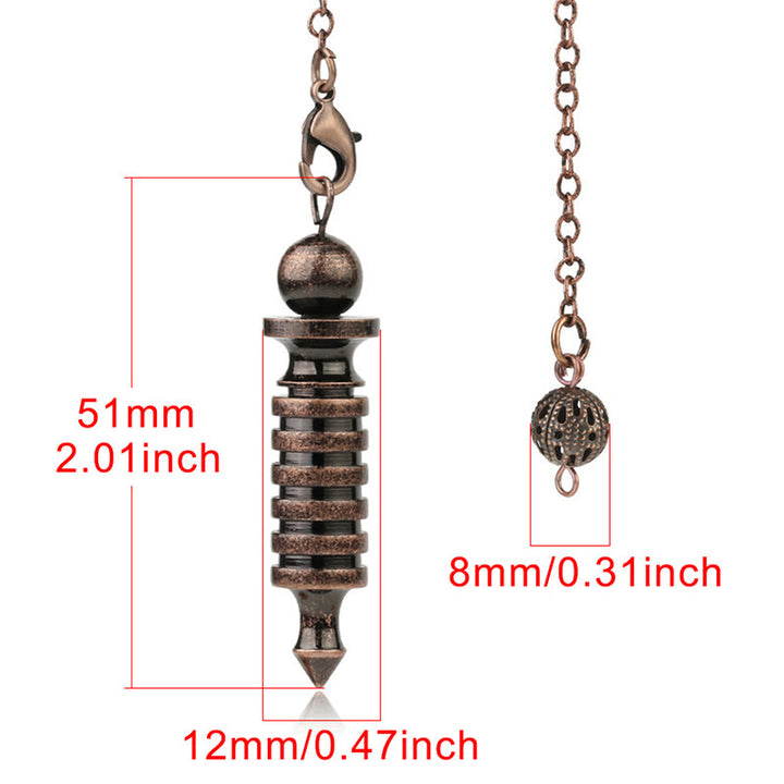 Pendule de guérison radiesthésique en métal Olivenorma Double ISIS
