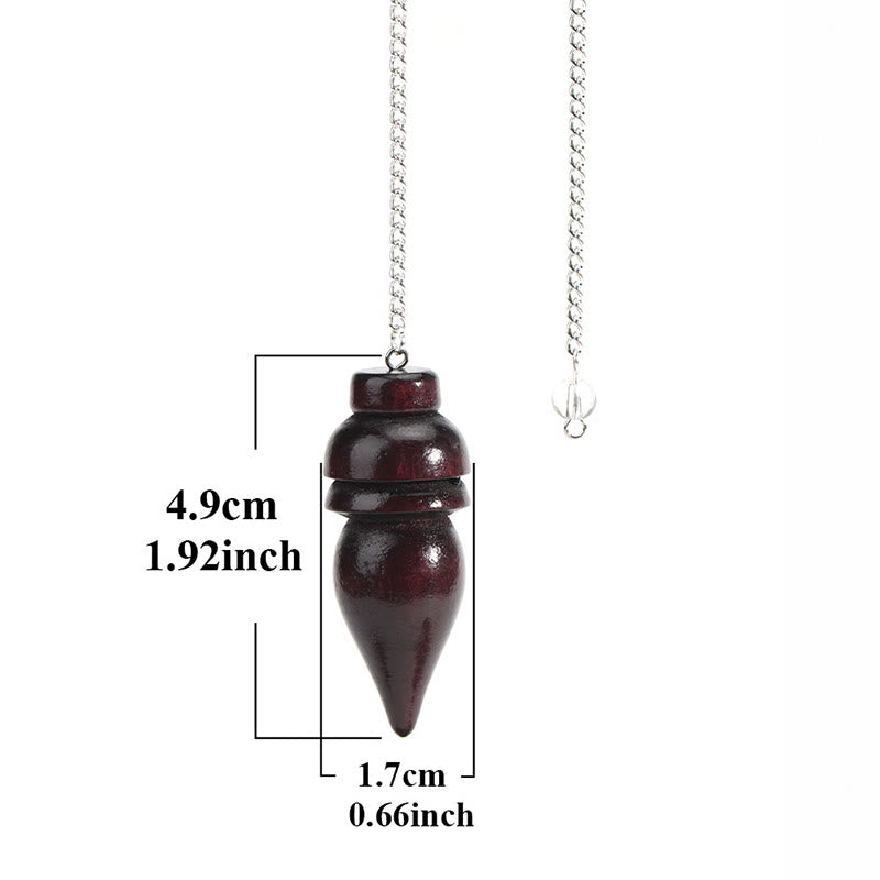 Pendule de guérison en bois Olivenorma avec chaîne à 7 chakras