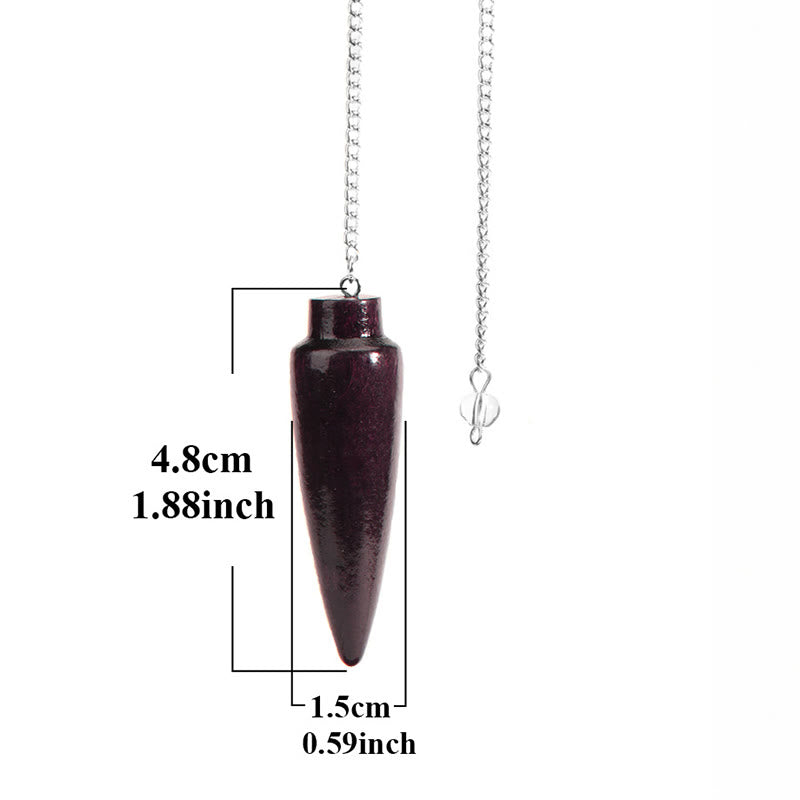 Pendule de guérison en bois Olivenorma avec chaîne à 7 chakras