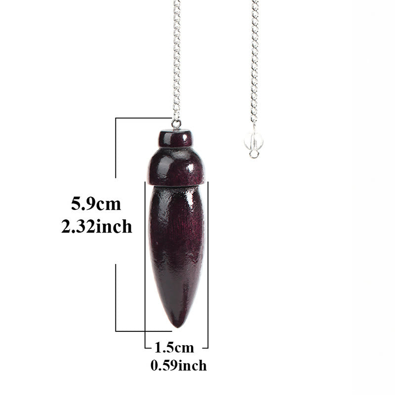 Pendule de guérison en bois Olivenorma avec chaîne à 7 chakras