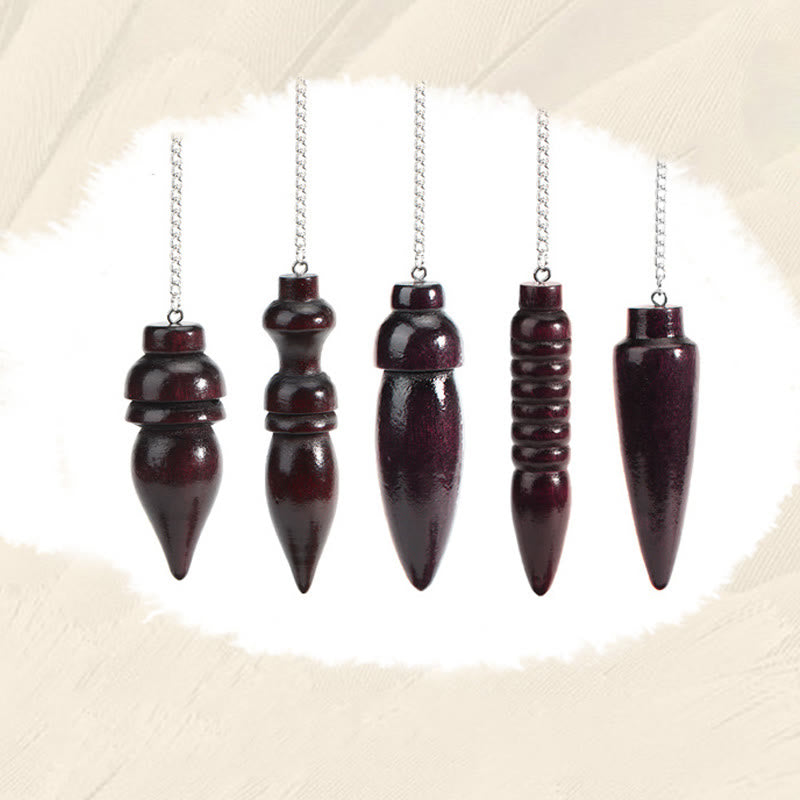 Pendule de guérison en bois Olivenorma avec chaîne à 7 chakras