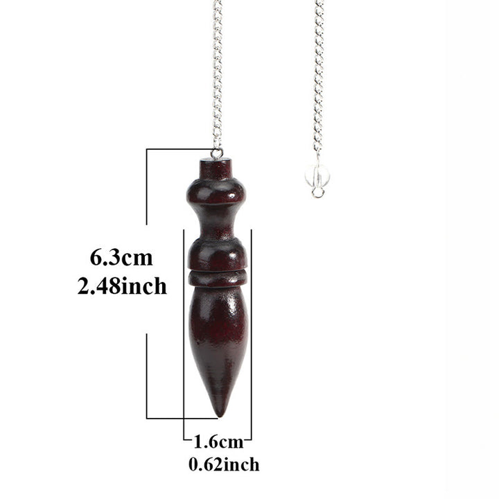 Pendule de guérison en bois Olivenorma avec chaîne à 7 chakras