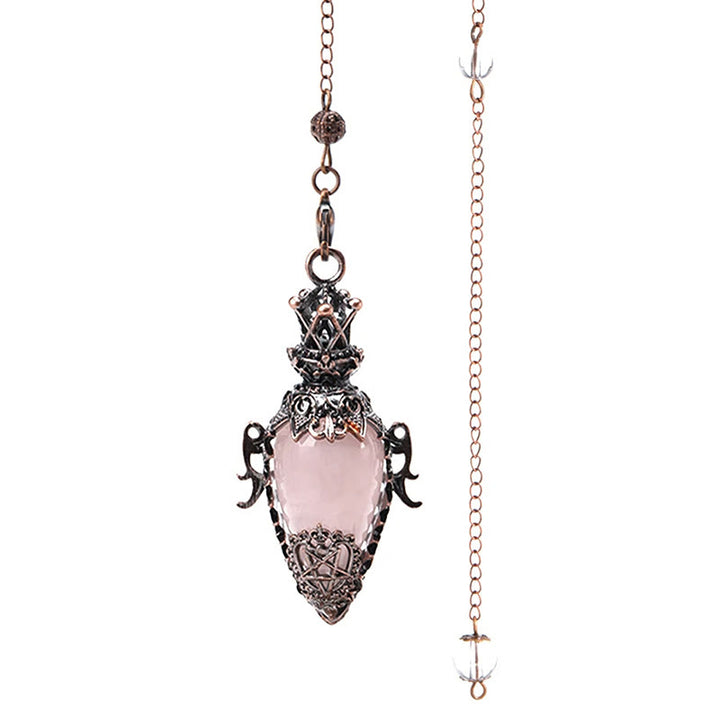 Pendule de guérison en pierre précieuse pour radiesthésie et divination Olivenorma