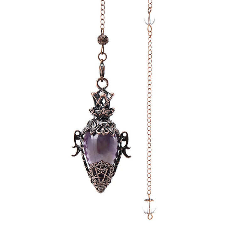 Pendule de guérison en pierre précieuse pour radiesthésie et divination Olivenorma