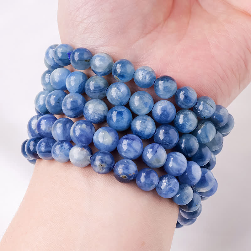 Bracelet en perles de cyanite naturelle Olivenorma 8/9 mm