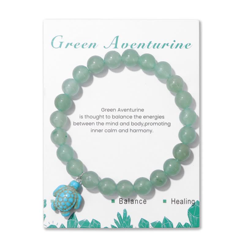 Bracelet pendentif tortue turquoise en pierre naturelle Olivenorma