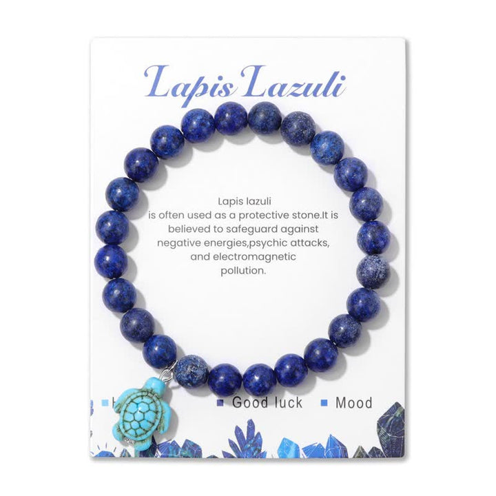 Bracelet pendentif tortue turquoise en pierre naturelle Olivenorma