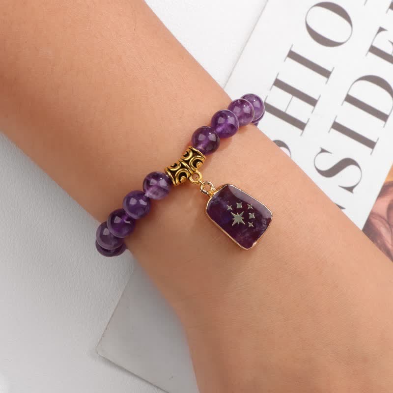 Bracelet pendentif imprimé en perles de pierre naturelle Olivenorma