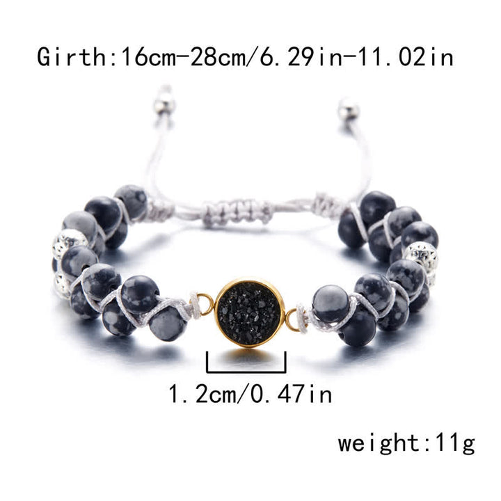 Bracelet double tressé en pierre naturelle de l'empereur Olivenorma