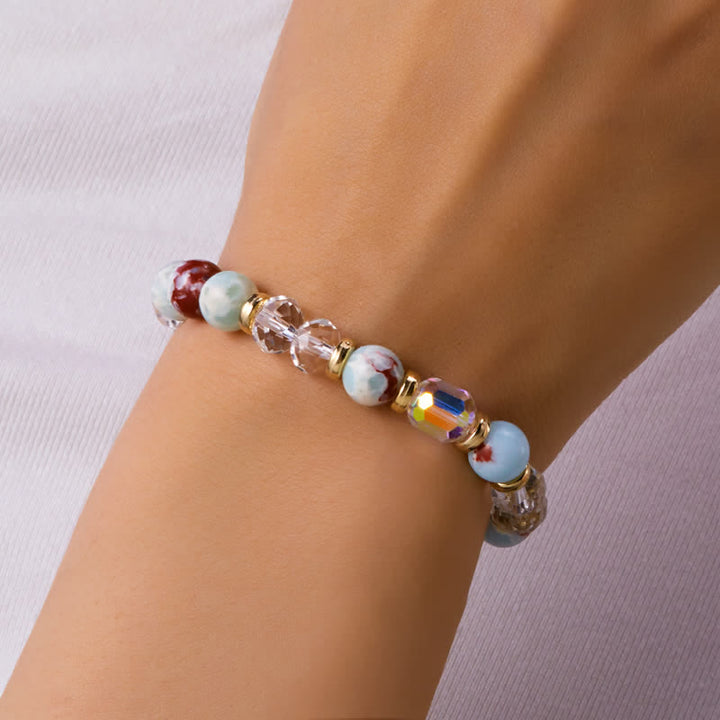 Bracelet en cristal naturel coloré Olivenorma avec douze signes du zodiaque