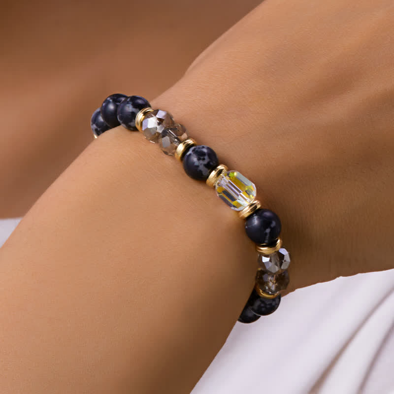 Bracelet en cristal naturel coloré Olivenorma avec douze signes du zodiaque