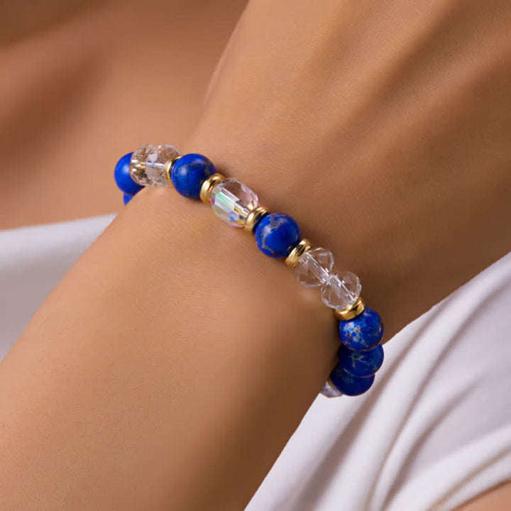 Bracelet en cristal naturel coloré Olivenorma avec douze signes du zodiaque