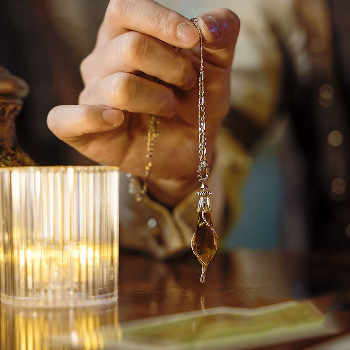 Olivenorma Seigneur des Mystères | Collier Pendule Méditation Klein Citrine