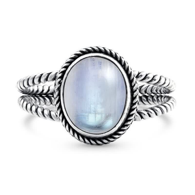 Bague Marquise en pierre de lune naturelle Olivenorma