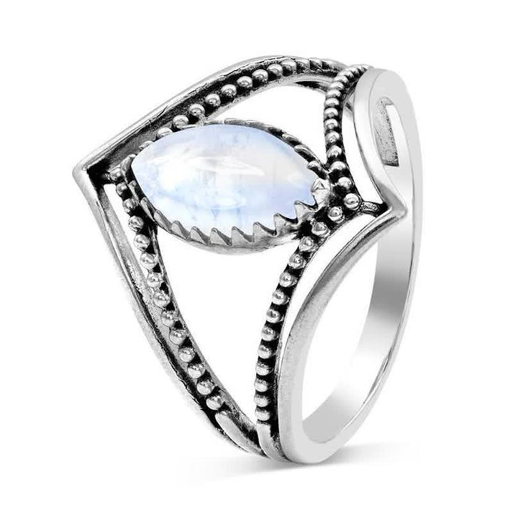 Bague Marquise en pierre de lune naturelle Olivenorma