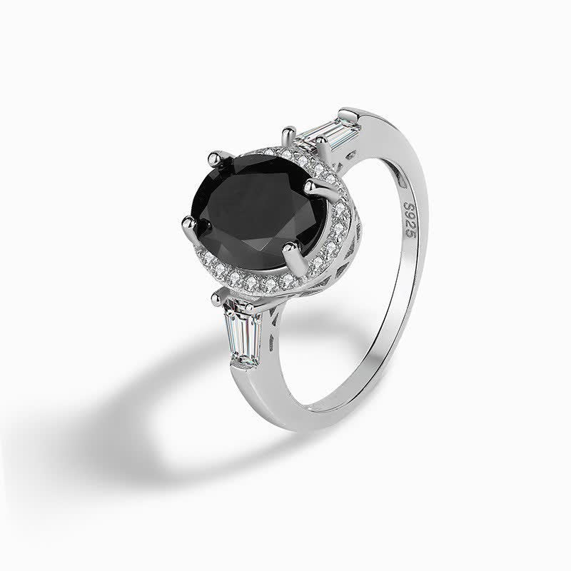 Bague pour homme Olivenorma en argent S925 et onyx noir