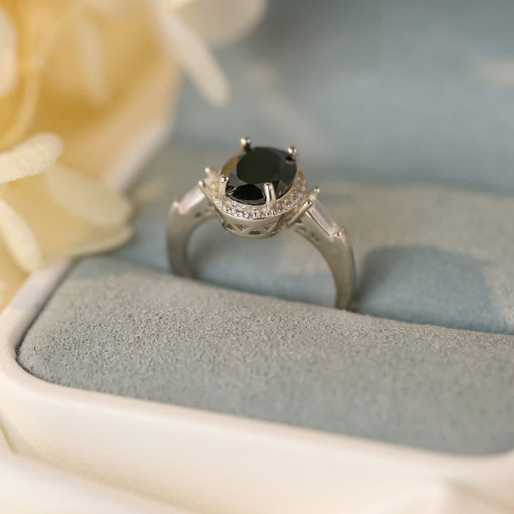 Bague pour homme Olivenorma en argent S925 et onyx noir