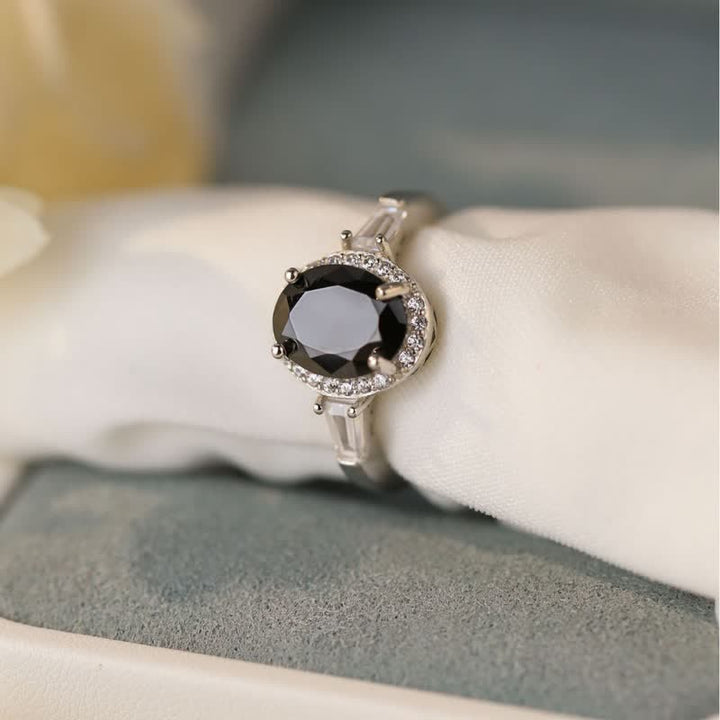 Bague pour homme Olivenorma en argent S925 et onyx noir