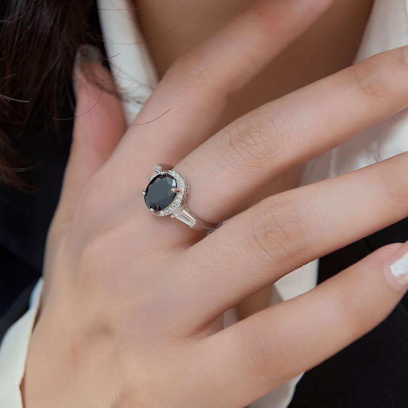 Bague pour homme Olivenorma en argent S925 et onyx noir