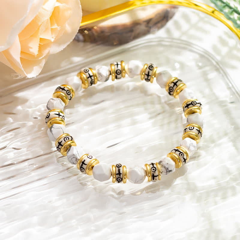 Bracelet de perles en pierre naturelle à facettes Olivenorma