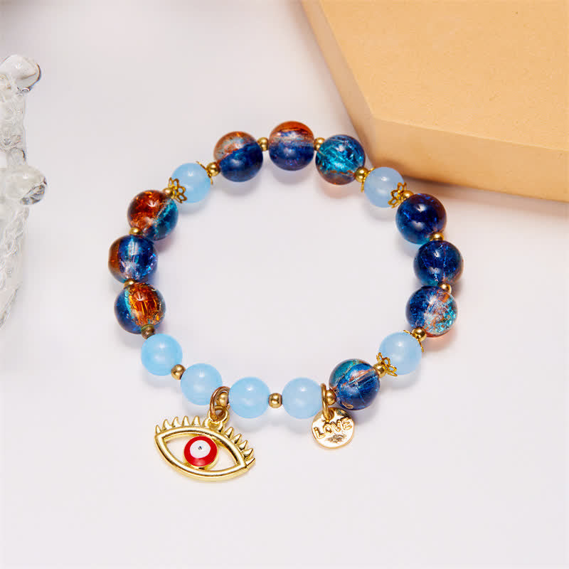 Bracelet en perles flash bicolores en pierre naturelle Olivenorma