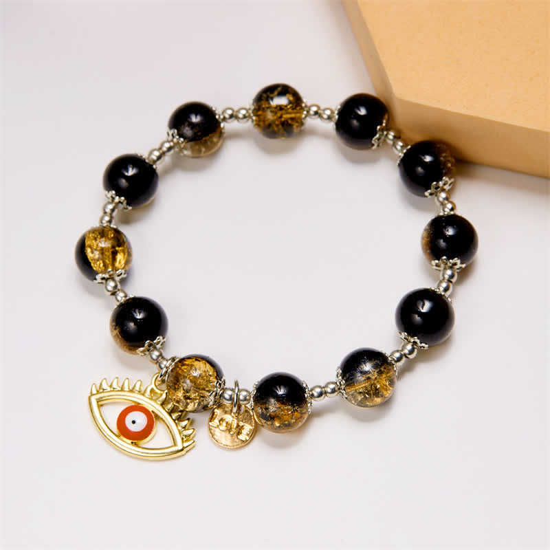 Bracelet en perles flash bicolores en pierre naturelle Olivenorma