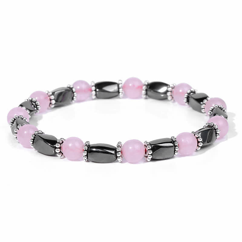 Bracelet de perles en cristal d'hématite naturelle Olivenorma