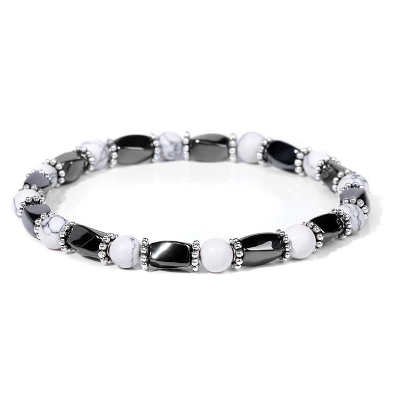 Bracelet de perles en cristal d'hématite naturelle Olivenorma
