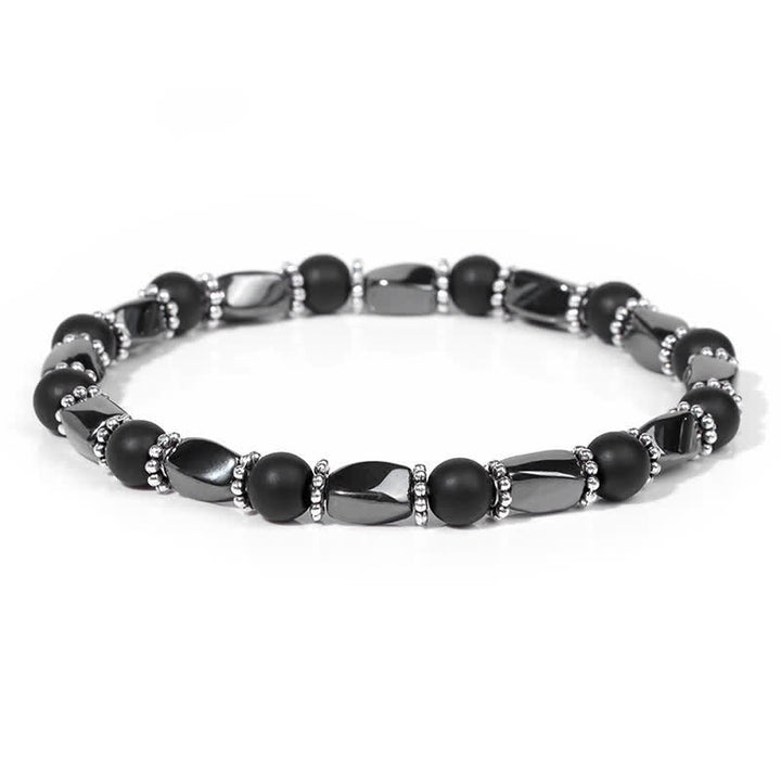 Bracelet de perles en cristal d'hématite naturelle Olivenorma