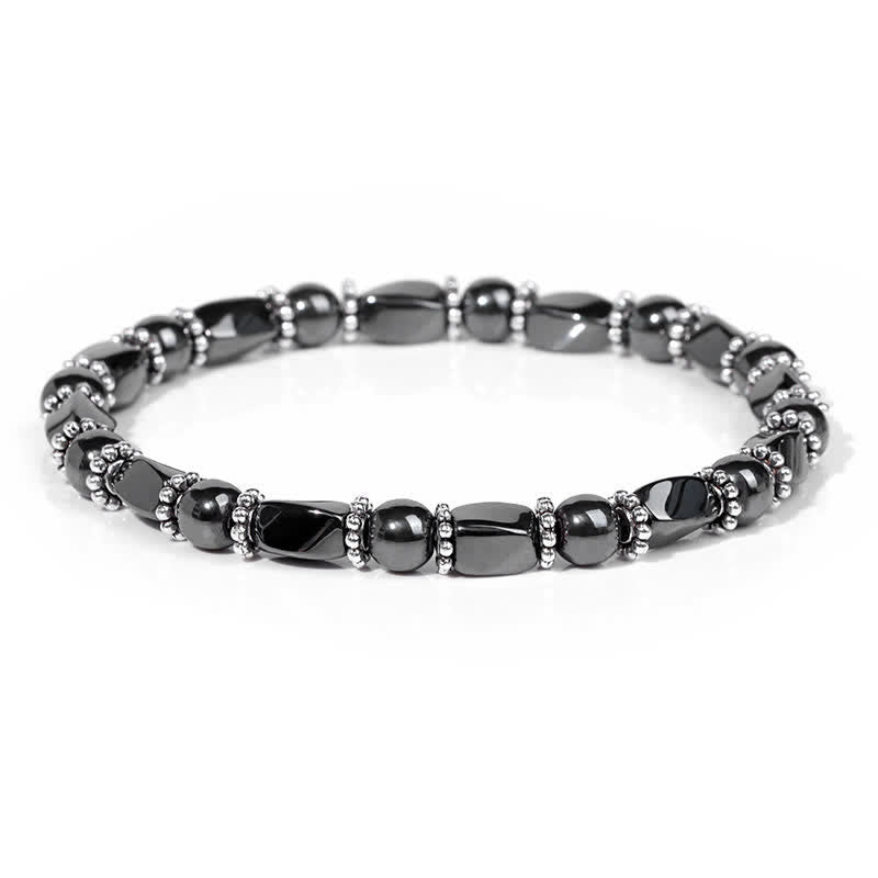 Bracelet de perles en cristal d'hématite naturelle Olivenorma