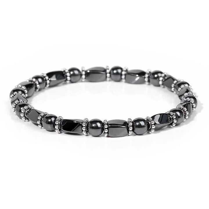 Bracelet de perles en cristal d'hématite naturelle Olivenorma