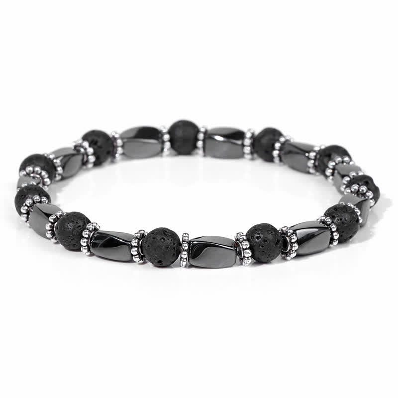 Bracelet de perles en cristal d'hématite naturelle Olivenorma