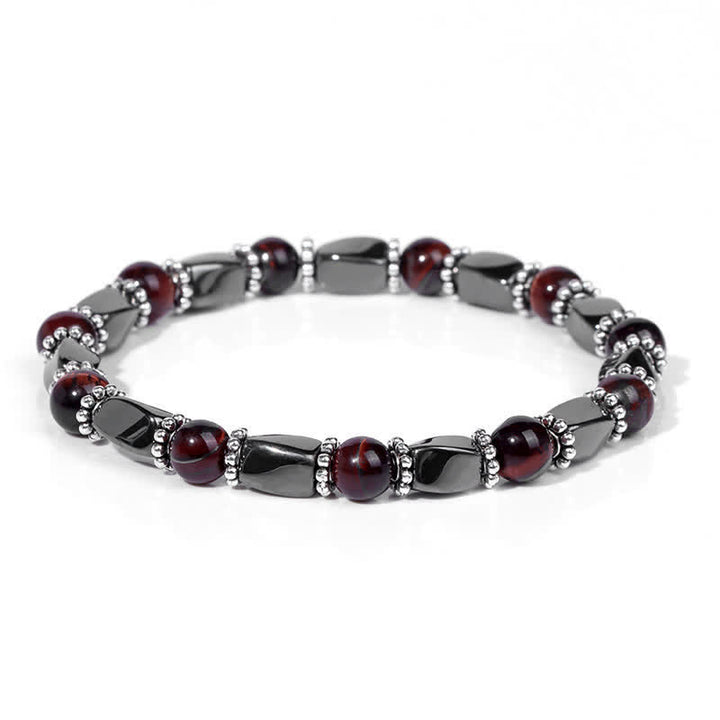 Bracelet de perles en cristal d'hématite naturelle Olivenorma