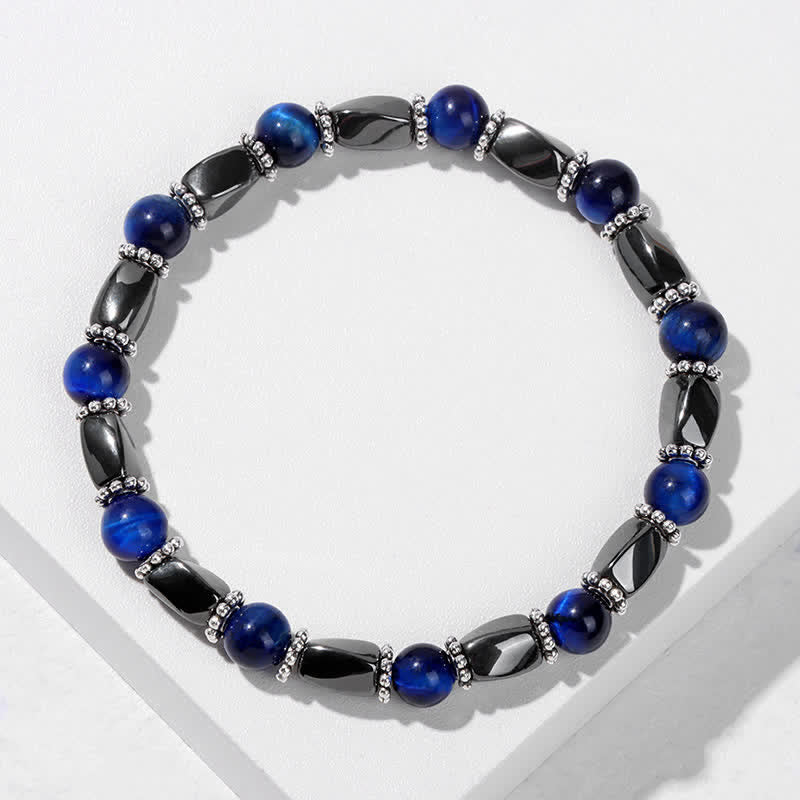 Bracelet de perles en cristal d'hématite naturelle Olivenorma