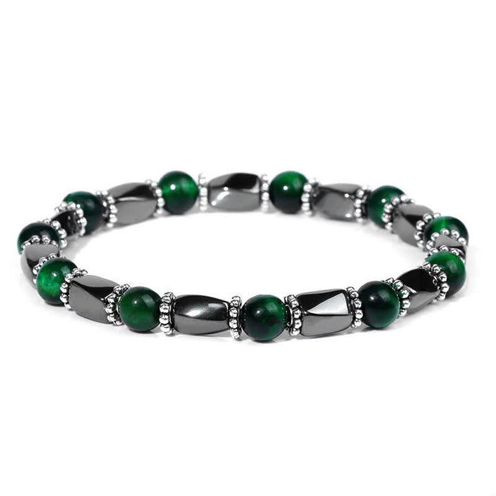 Bracelet de perles en cristal d'hématite naturelle Olivenorma