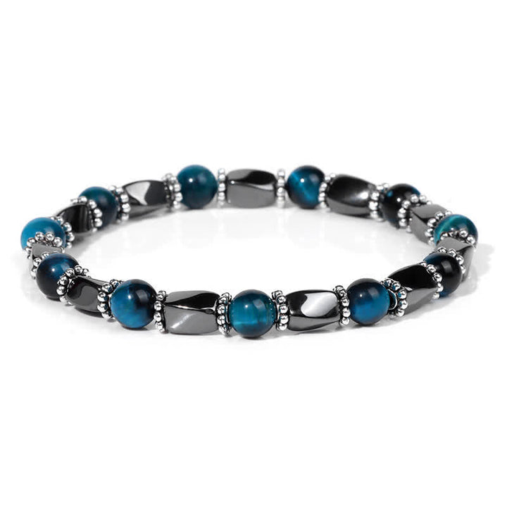 Bracelet de perles en cristal d'hématite naturelle Olivenorma