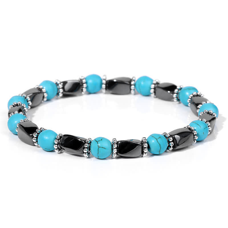 Bracelet de perles en cristal d'hématite naturelle Olivenorma