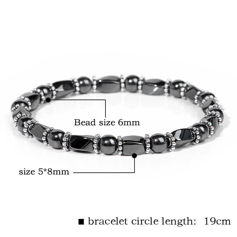 Bracelet de perles en cristal d'hématite naturelle Olivenorma