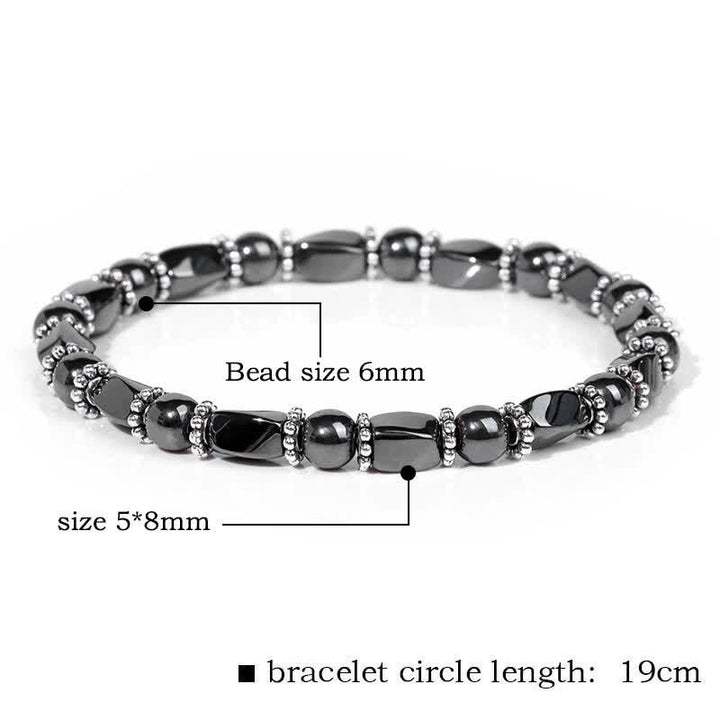 Bracelet de perles en cristal d'hématite naturelle Olivenorma