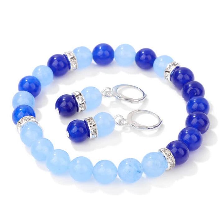 Boucles d'oreilles bracelet en perles de cristal naturel Olivenorma
