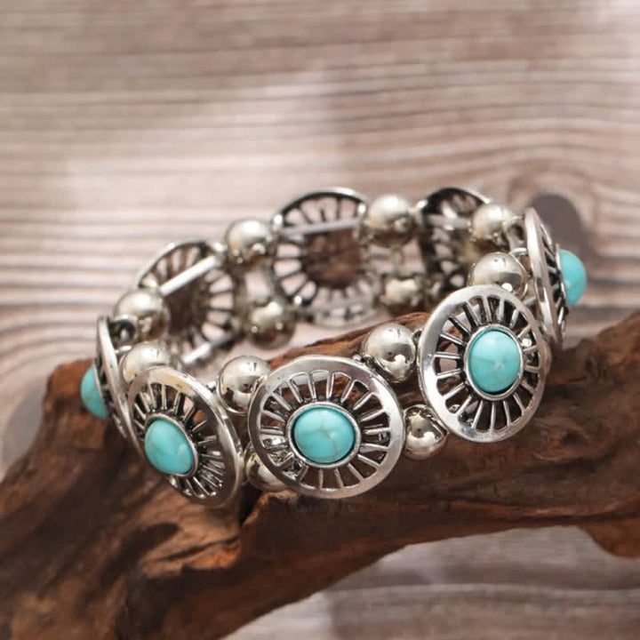 Bracelet en alliage de turquoise naturelle Olivenorma Bohemia