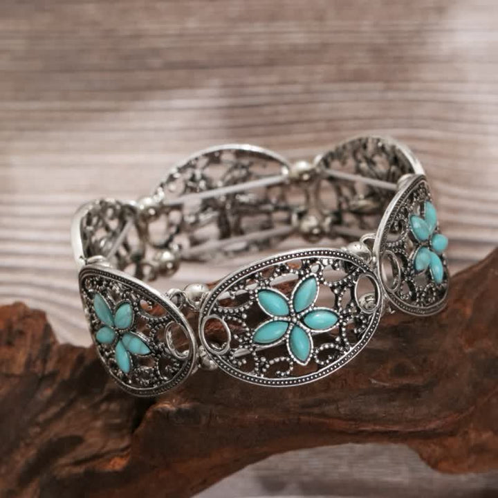 Bracelet en alliage de turquoise naturelle Olivenorma Bohemia