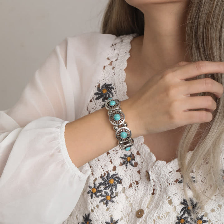 Bracelet en alliage de turquoise naturelle Olivenorma Bohemia