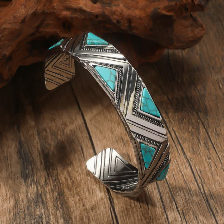 Bracelet ouvert en alliage turquoise Bohemia Olivenorma