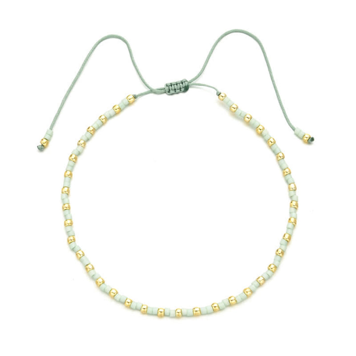 Bracelet à cordon en perles de pierre irrégulières naturelles Olivenorma