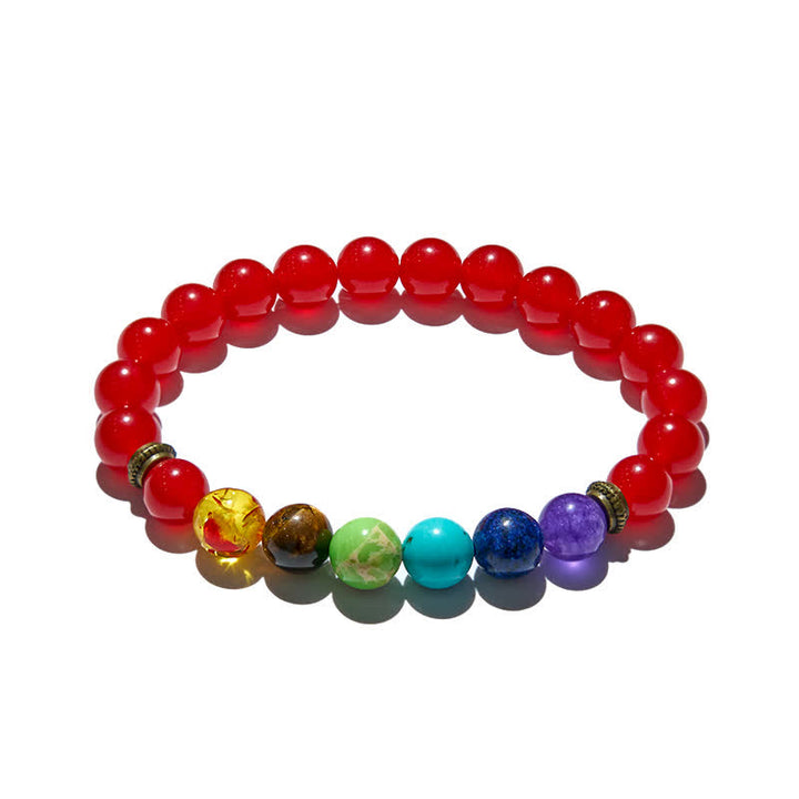 Bracelet Agate Rouge Chakra Olivenorma