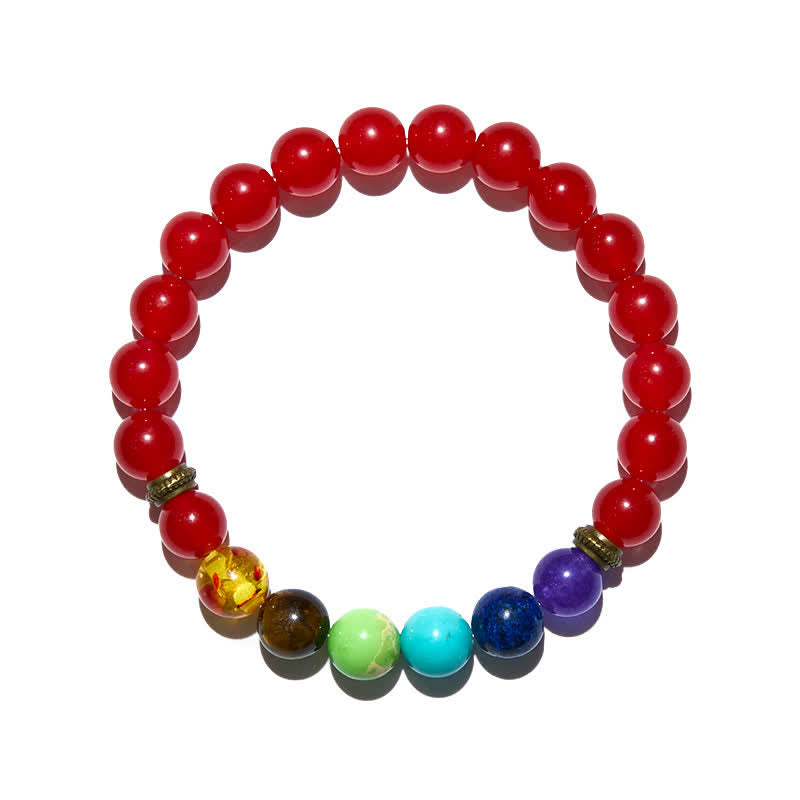 Bracelet Agate Rouge Chakra Olivenorma