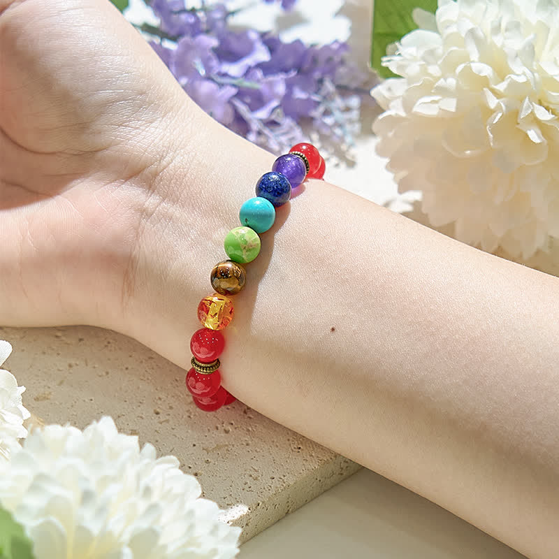 Bracelet Agate Rouge Chakra Olivenorma