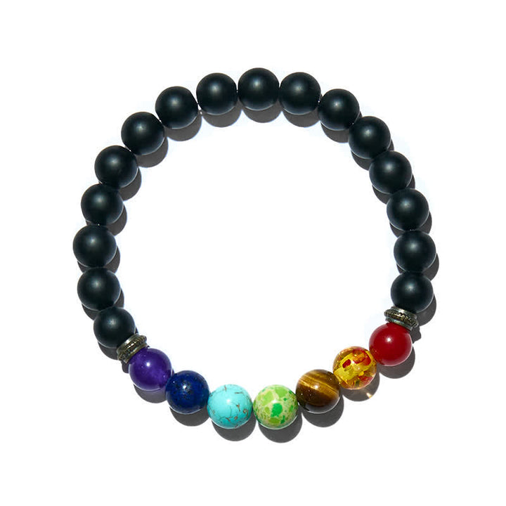 Bracelet Onyx Noir Chakra Olivenorma